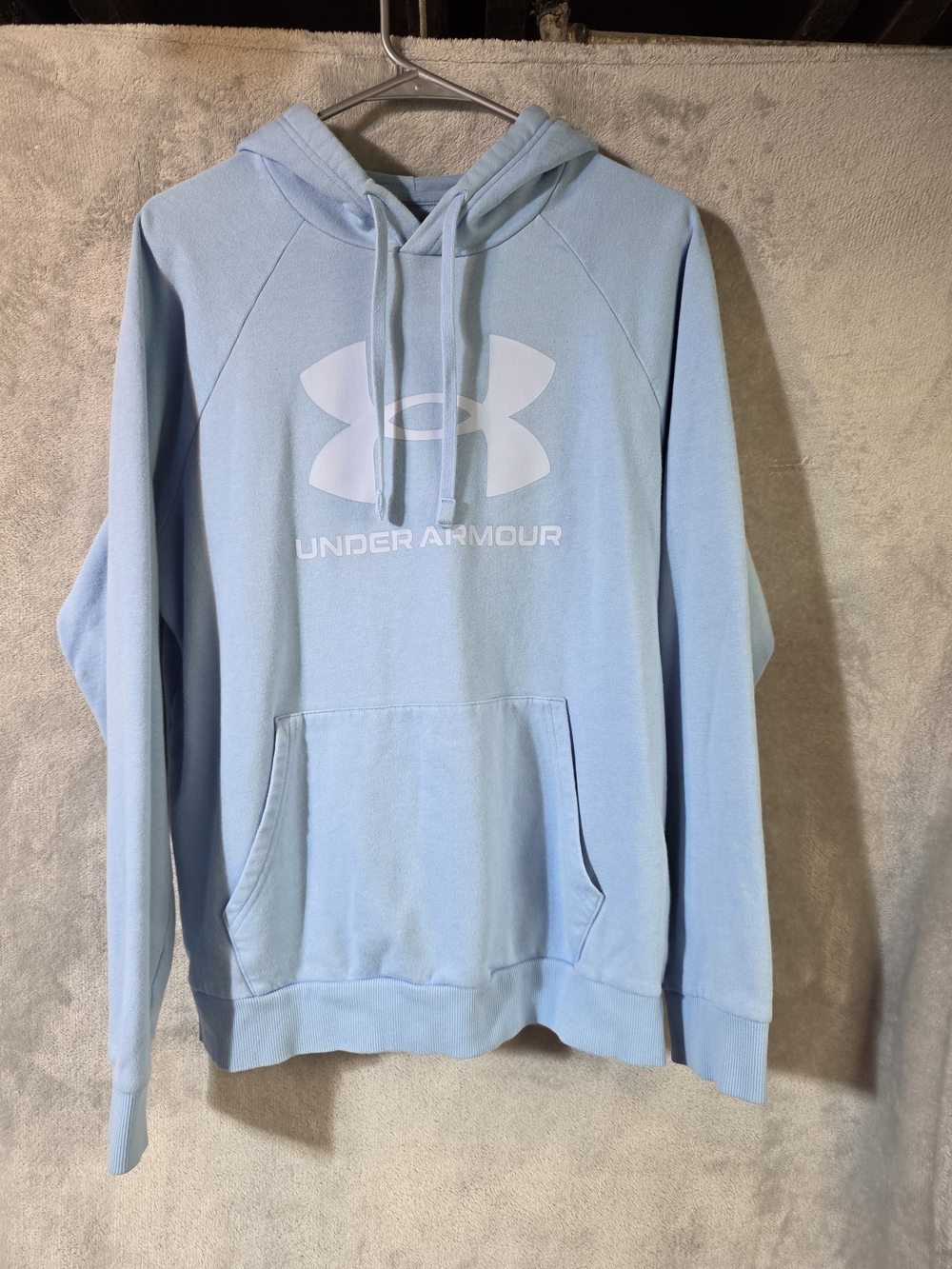 Under Armour Light Blue Crewneck Hoodie with White Logo